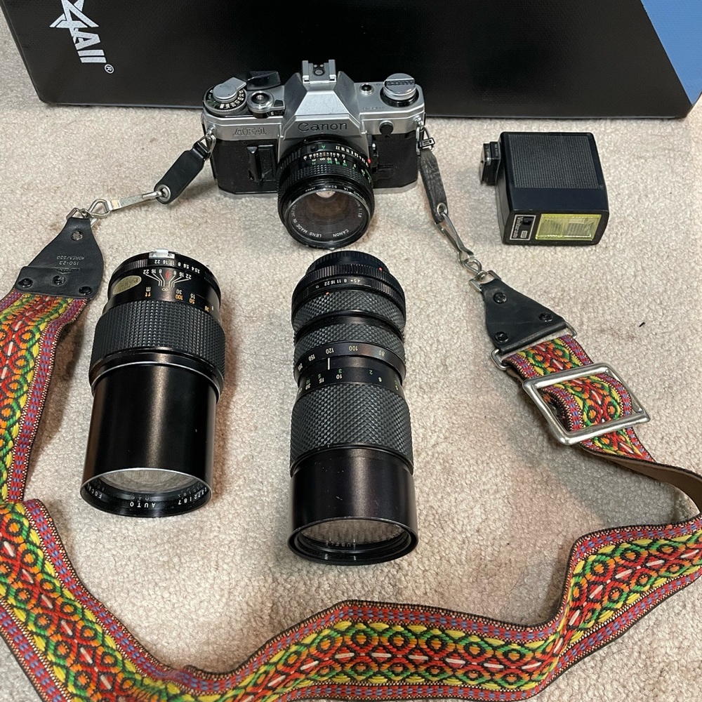 Canon  AE-1 with accessories